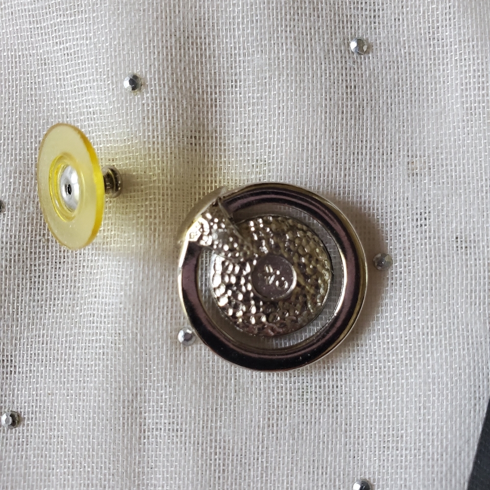 Abalone earrings, silver metal, for pierced ears - Picture 2 of 2